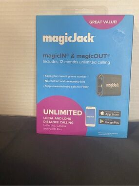 magicJack magic IN & magic OUT Unlimited Long Distance Calling U.S. Canada New